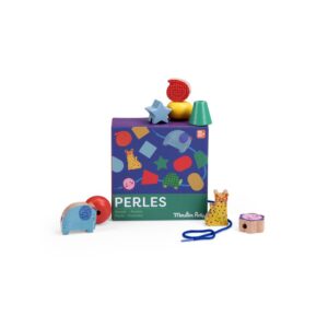 JEU DE PERLES EN BOIS A ENFILER - 18M
