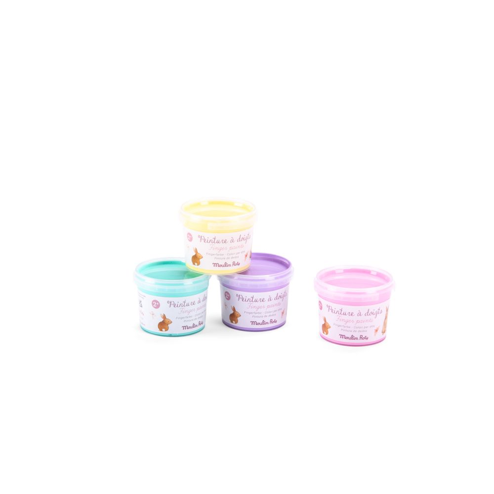4 pots de peinture à doigts pastel - Les Rosalies – Image 2