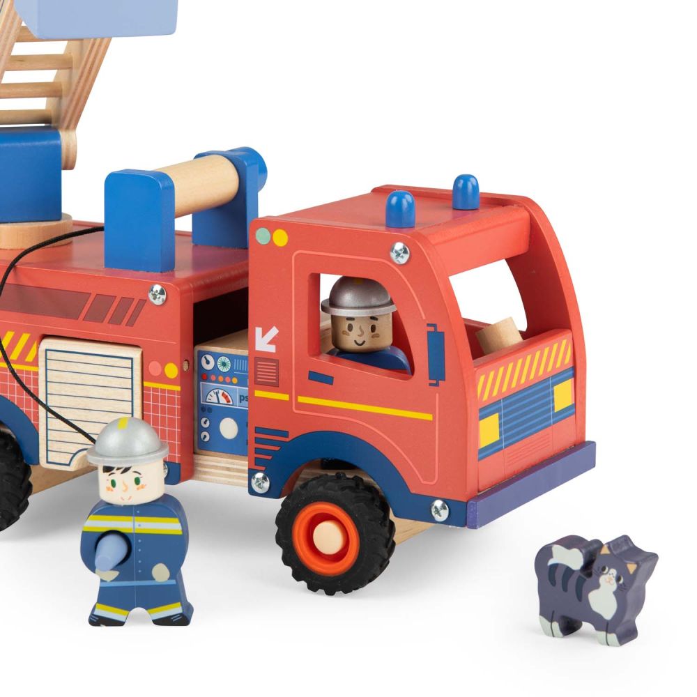 CAMION DE POMPIER EN BOIS - GRANDE ECHELLE – Image 3