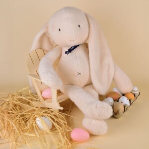 PELUCHE - LAPIN MELOE 37 CM - BEIGE