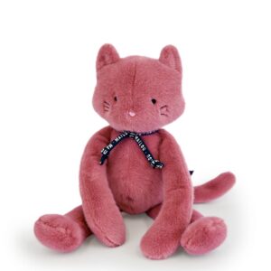 PELUCHE - CHAT MELOE 37 CM - POUDRE DE ROSE