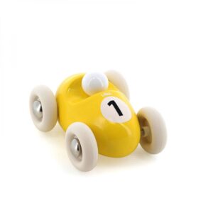 VOITURE EN BOIS - MINI ROADSTER - N°1 - JAUNE