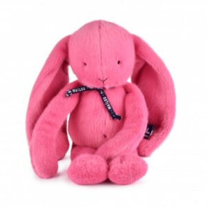 PELUCHE - LAPIN MELOE 37 CM - ROSE BUBBLE GUM
