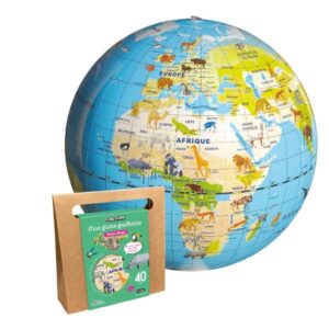 GLOBE TERRESTRE GONFLABLE 30 CM - ANIMAUX