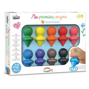 MES PREMIERS CRAYONS - 9 CRAYONS - 12M