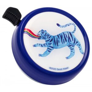 SONNETTE BLEUE AVEC TIGRE ET ARC EN CIEL