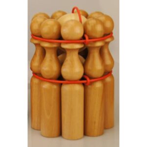 JEU DE 9 QUILLES VERNIES - 24 CM