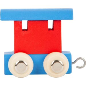 Train de lettres Wagon, rouge & bleu