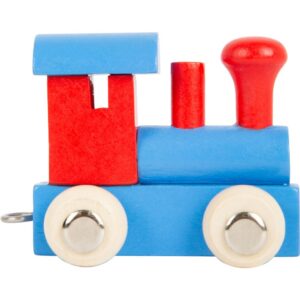 Train de lettres Locomotive, rouge & bleu