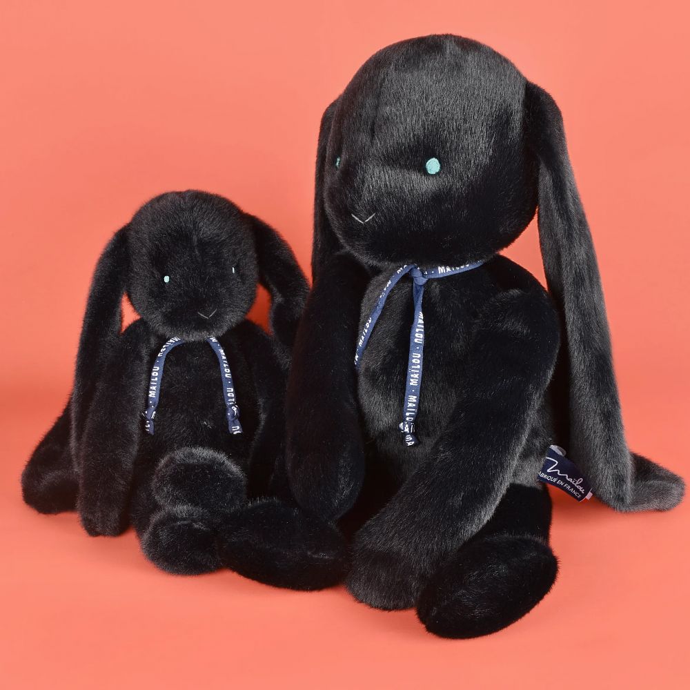 PELUCHE - LAPIN MELOE 37CM - NOIR – Image 2
