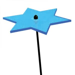ETOILE TRANSLUCIDE A SUSPENDRE - JAUNE - 30 CM