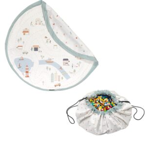 3-in-1 tapis de jeu & sac à jouets - citymap