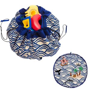 3-in-1 tapis de jeu & sac à jouets outdoor - pirate
