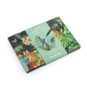 Carnet dessin feuilles noires Tout autour du monde