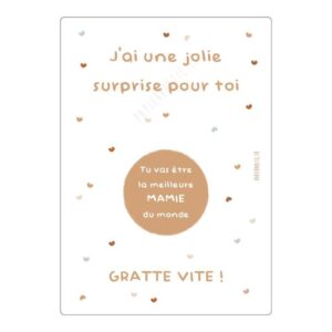 CARTE A GRATTER – ANNONCE MAMIE