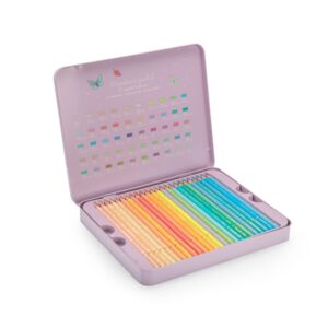 BOITE METAL 50 CRAYONS PASTEL - LES ROSALIES